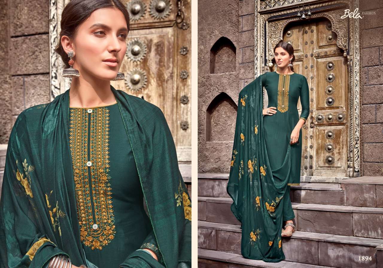 MASHI VOL-2 BY BELA FASHION 1890 TO 1898 SERIES BEAUTIFUL STYLISH SUITS FANCY COLORFUL CASUAL WEAR & ETHNIC WEAR & READY TO WEAR VISCOSE MUSLIN DRESSES AT WHOLESALE PRICE
