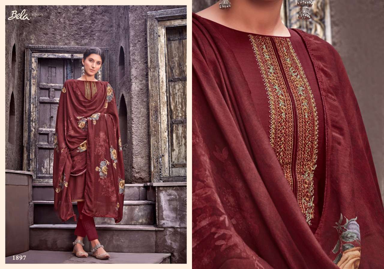 MASHI VOL-2 BY BELA FASHION 1890 TO 1898 SERIES BEAUTIFUL STYLISH SUITS FANCY COLORFUL CASUAL WEAR & ETHNIC WEAR & READY TO WEAR VISCOSE MUSLIN DRESSES AT WHOLESALE PRICE