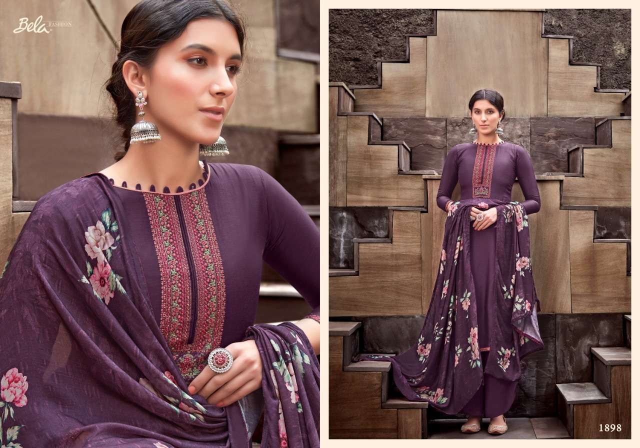MASHI VOL-2 BY BELA FASHION 1890 TO 1898 SERIES BEAUTIFUL STYLISH SUITS FANCY COLORFUL CASUAL WEAR & ETHNIC WEAR & READY TO WEAR VISCOSE MUSLIN DRESSES AT WHOLESALE PRICE