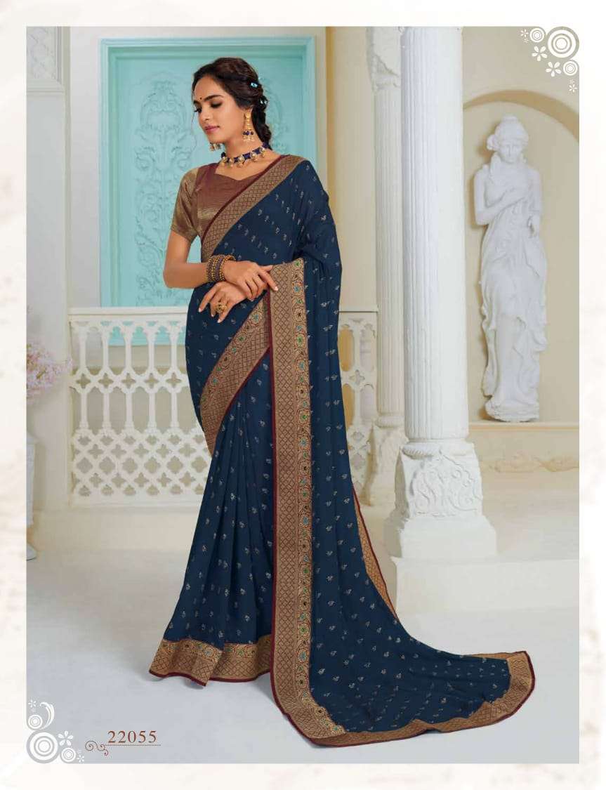 MANJARI BY SUBHASH SAREES 22051 TO 22062 SERIES INDIAN TRADITIONAL WEAR COLLECTION BEAUTIFUL STYLISH FANCY COLORFUL PARTY WEAR & OCCASIONAL WEAR FANCY SAREES AT WHOLESALE PRICE