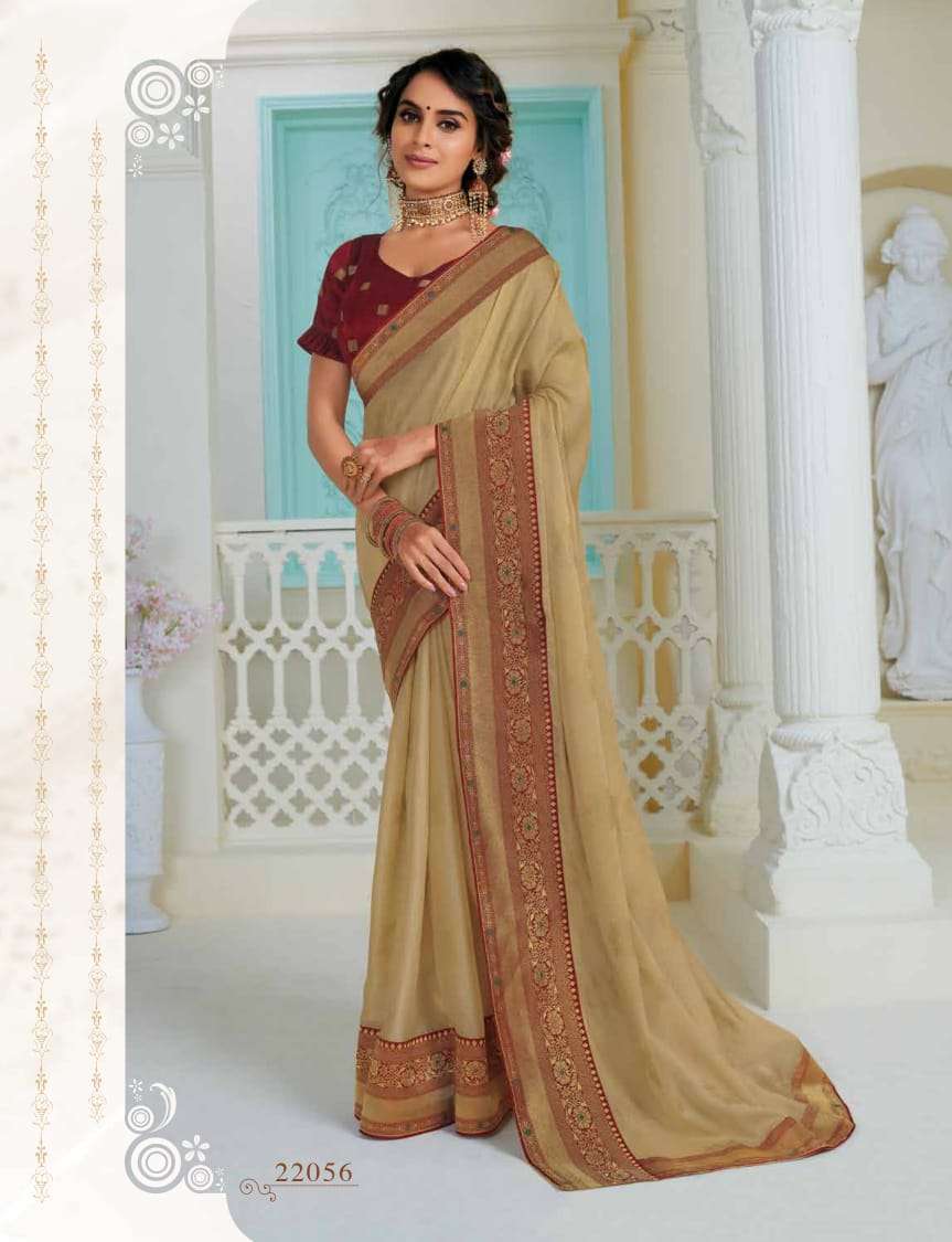 MANJARI BY SUBHASH SAREES 22051 TO 22062 SERIES INDIAN TRADITIONAL WEAR COLLECTION BEAUTIFUL STYLISH FANCY COLORFUL PARTY WEAR & OCCASIONAL WEAR FANCY SAREES AT WHOLESALE PRICE