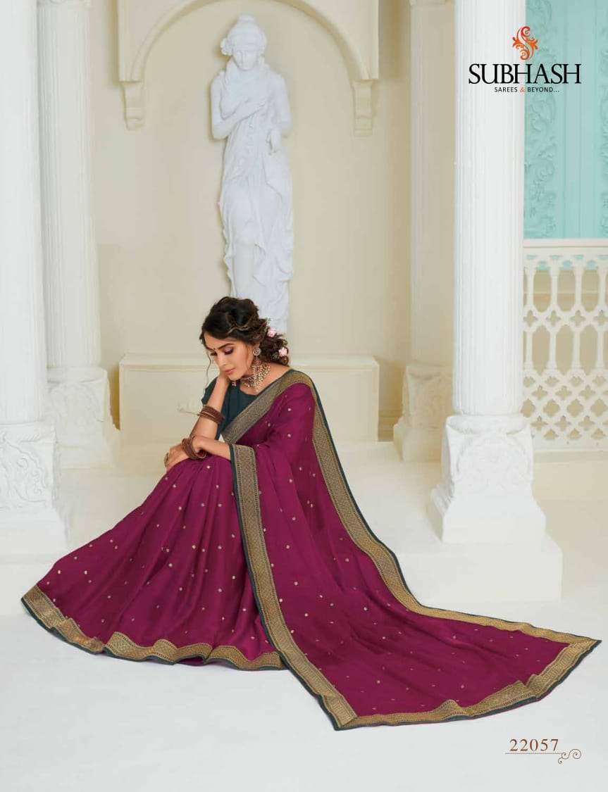 MANJARI BY SUBHASH SAREES 22051 TO 22062 SERIES INDIAN TRADITIONAL WEAR COLLECTION BEAUTIFUL STYLISH FANCY COLORFUL PARTY WEAR & OCCASIONAL WEAR FANCY SAREES AT WHOLESALE PRICE