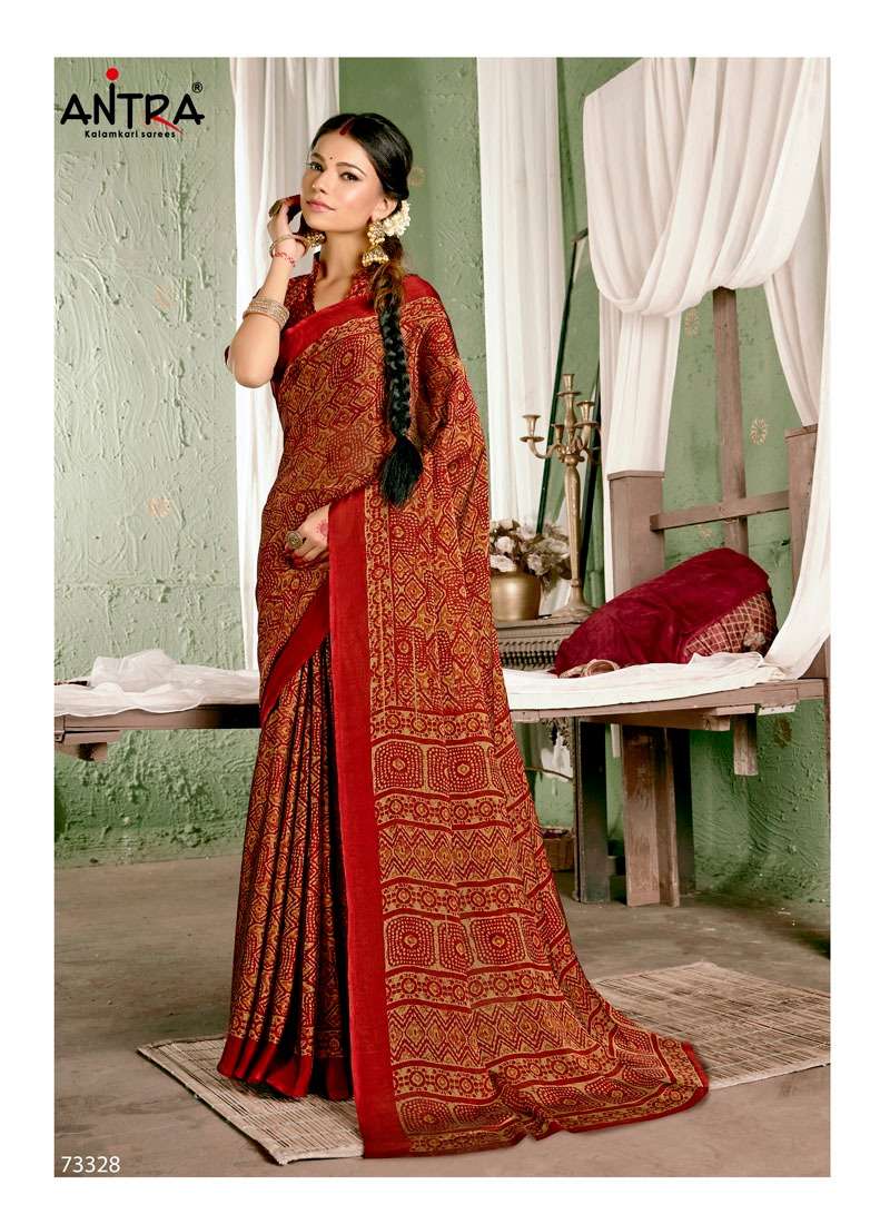 PANKHUDI VOL-25 BY ANTRA 73321TO 73330 SERIES INDIAN TRADITIONAL WEAR COLLECTION BEAUTIFUL STYLISH FANCY COLORFUL PARTY WEAR & OCCASIONAL WEAR BLACK RANGOLI SAREES AT WHOLESALE PRICE
