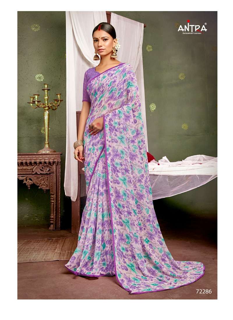 WHITE DIAMOND VOL-7 BY ANTRA 72281 TO 72290 SERIES INDIAN TRADITIONAL WEAR COLLECTION BEAUTIFUL STYLISH FANCY COLORFUL PARTY WEAR & OCCASIONAL WEAR WEIGHTLESS PRINT SAREES AT WHOLESALE PRICE
