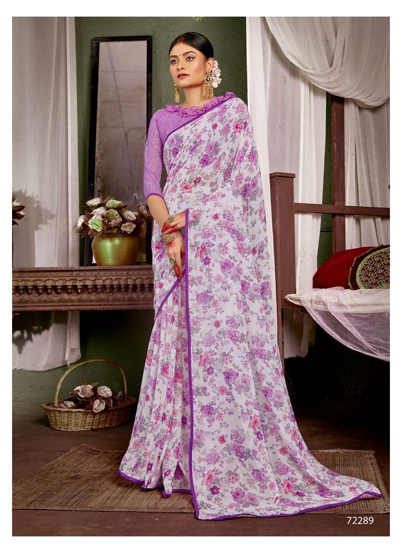 WHITE DIAMOND VOL-7 BY ANTRA 72281 TO 72290 SERIES INDIAN TRADITIONAL WEAR COLLECTION BEAUTIFUL STYLISH FANCY COLORFUL PARTY WEAR & OCCASIONAL WEAR WEIGHTLESS PRINT SAREES AT WHOLESALE PRICE