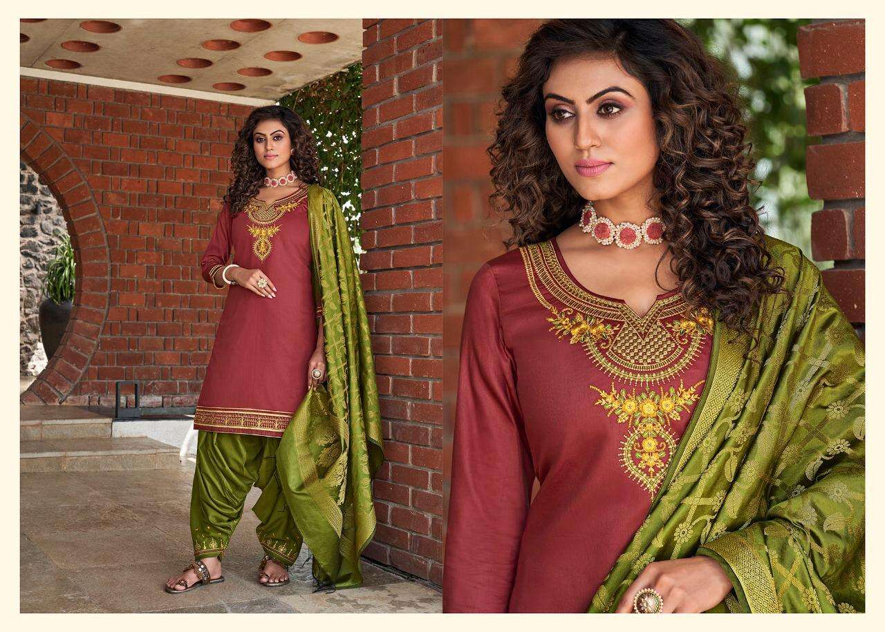 SILK BY PATIALA VOL-4 BY KESSI FABRICS 4001 TO 4008 SERIES BEAUTIFUL SUITS COLORFUL STYLISH FANCY CASUAL WEAR & ETHNIC WEAR JAM SILK WITH WORK DRESSES AT WHOLESALE PRICE