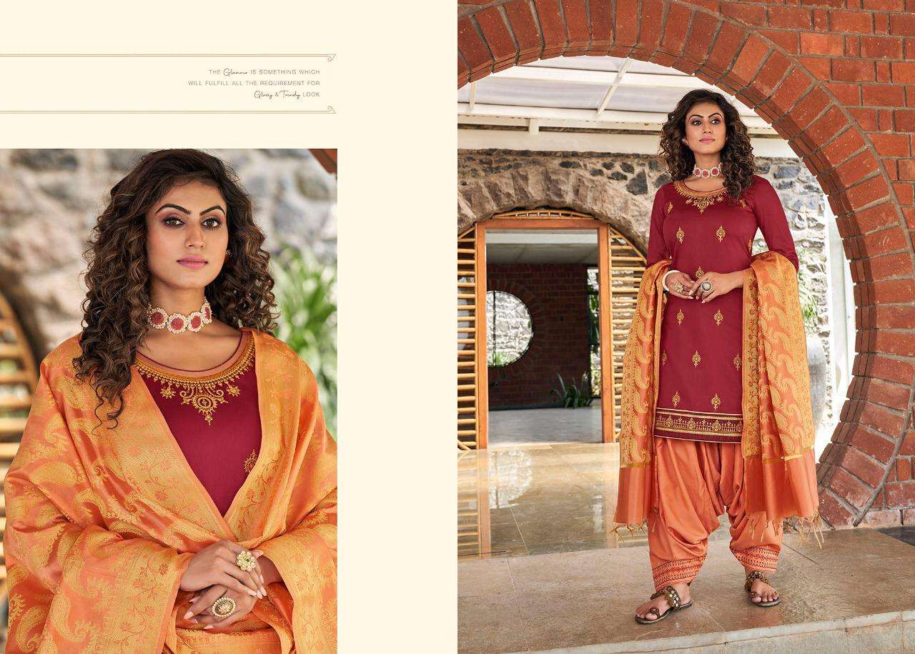 SILK BY PATIALA VOL-4 BY KESSI FABRICS 4001 TO 4008 SERIES BEAUTIFUL SUITS COLORFUL STYLISH FANCY CASUAL WEAR & ETHNIC WEAR JAM SILK WITH WORK DRESSES AT WHOLESALE PRICE