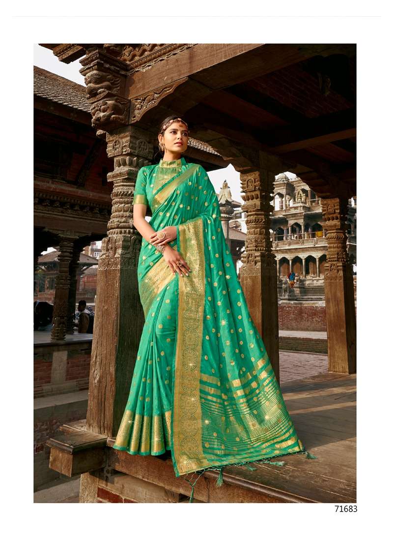 SANCHI BY LIFESTYLE 71681 TO 71686 SERIES INDIAN TRADITIONAL WEAR COLLECTION BEAUTIFUL STYLISH FANCY COLORFUL PARTY WEAR & OCCASIONAL WEAR NYLON SILK SAREES AT WHOLESALE PRICE