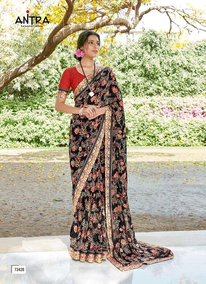 SUPER SHINE BY ANTRA 73421 TO 73430 SERIES INDIAN TRADITIONAL WEAR COLLECTION BEAUTIFUL STYLISH FANCY COLORFUL PARTY WEAR & OCCASIONAL WEAR WEIGHTLESS SAREES AT WHOLESALE PRICE
