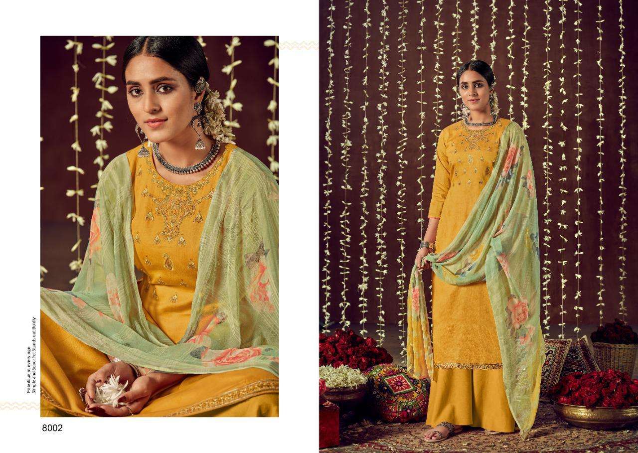 RUKSAR BY SIYONI 8001 TO 8008 SERIES BEAUTIFUL SUITS COLORFUL STYLISH FANCY CASUAL WEAR & ETHNIC WEAR PURE HEAVY JAM COTTON PRINT WITH EMBROIDERY WORK DRESSES AT WHOLESALE PRICE