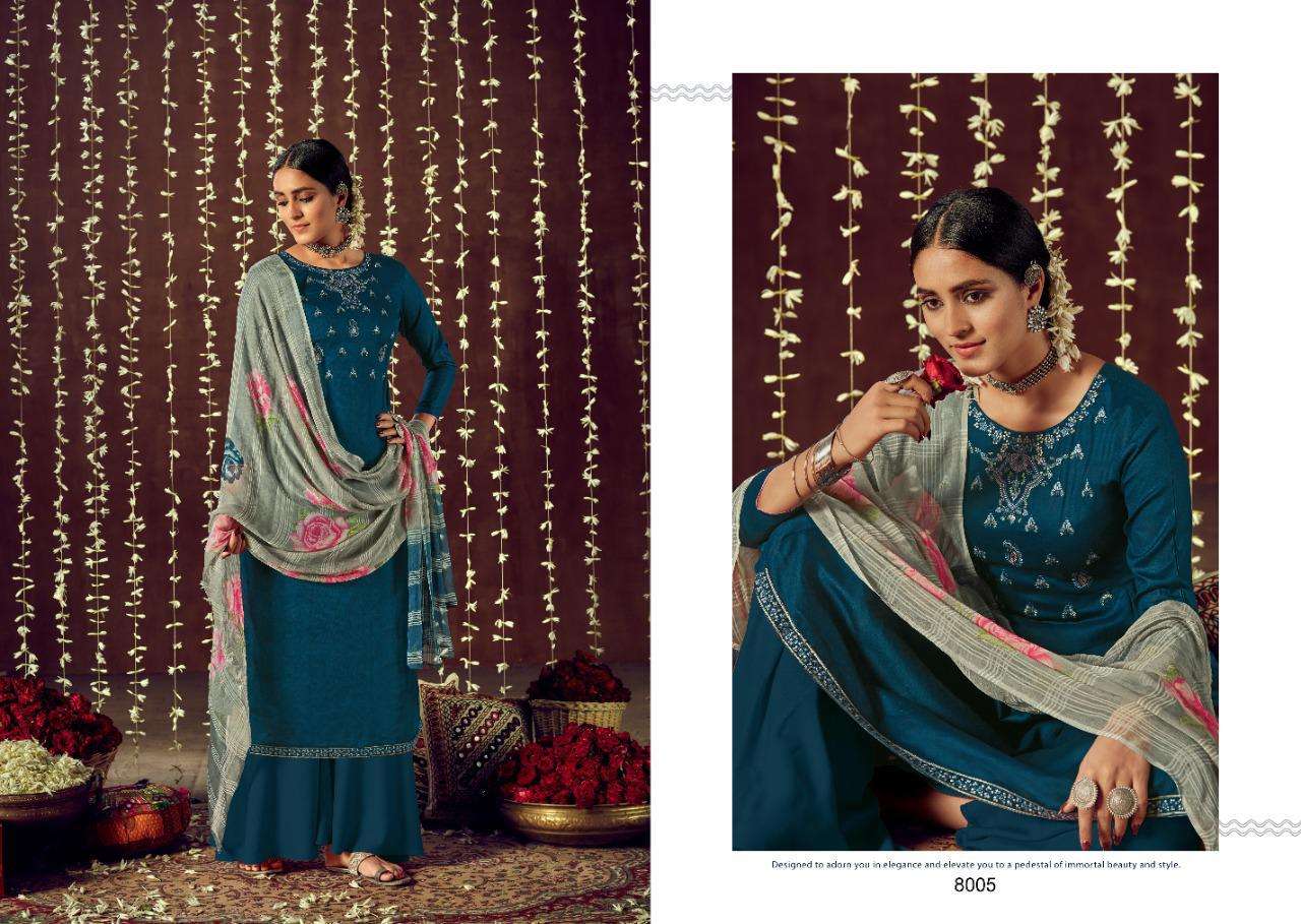 RUKSAR BY SIYONI 8001 TO 8008 SERIES BEAUTIFUL SUITS COLORFUL STYLISH FANCY CASUAL WEAR & ETHNIC WEAR PURE HEAVY JAM COTTON PRINT WITH EMBROIDERY WORK DRESSES AT WHOLESALE PRICE