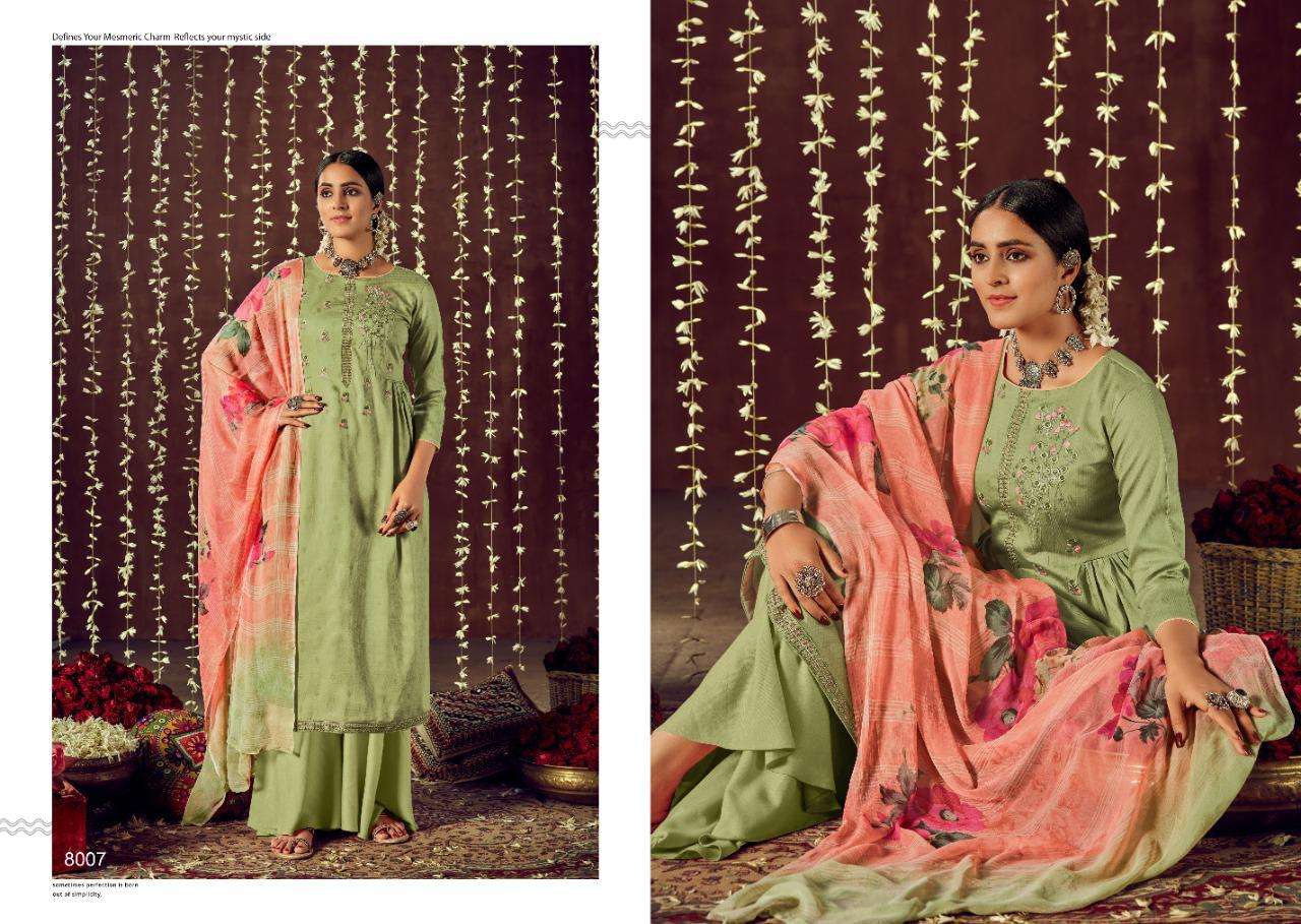 RUKSAR BY SIYONI 8001 TO 8008 SERIES BEAUTIFUL SUITS COLORFUL STYLISH FANCY CASUAL WEAR & ETHNIC WEAR PURE HEAVY JAM COTTON PRINT WITH EMBROIDERY WORK DRESSES AT WHOLESALE PRICE