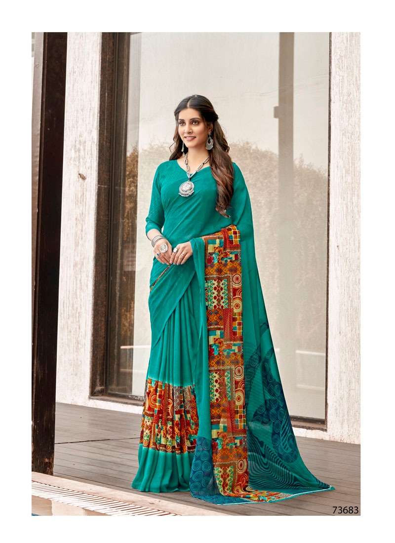 MATWALI VOL-2 BY ANTRA 73682 TO 73690 SERIES INDIAN TRADITIONAL WEAR COLLECTION BEAUTIFUL STYLISH FANCY COLORFUL PARTY WEAR & OCCASIONAL WEAR WEIGHTLESS SAREES AT WHOLESALE PRICE