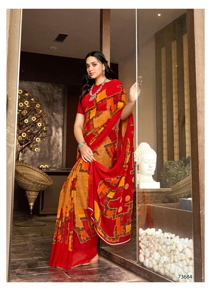 MATWALI VOL-2 BY ANTRA 73682 TO 73690 SERIES INDIAN TRADITIONAL WEAR COLLECTION BEAUTIFUL STYLISH FANCY COLORFUL PARTY WEAR & OCCASIONAL WEAR WEIGHTLESS SAREES AT WHOLESALE PRICE