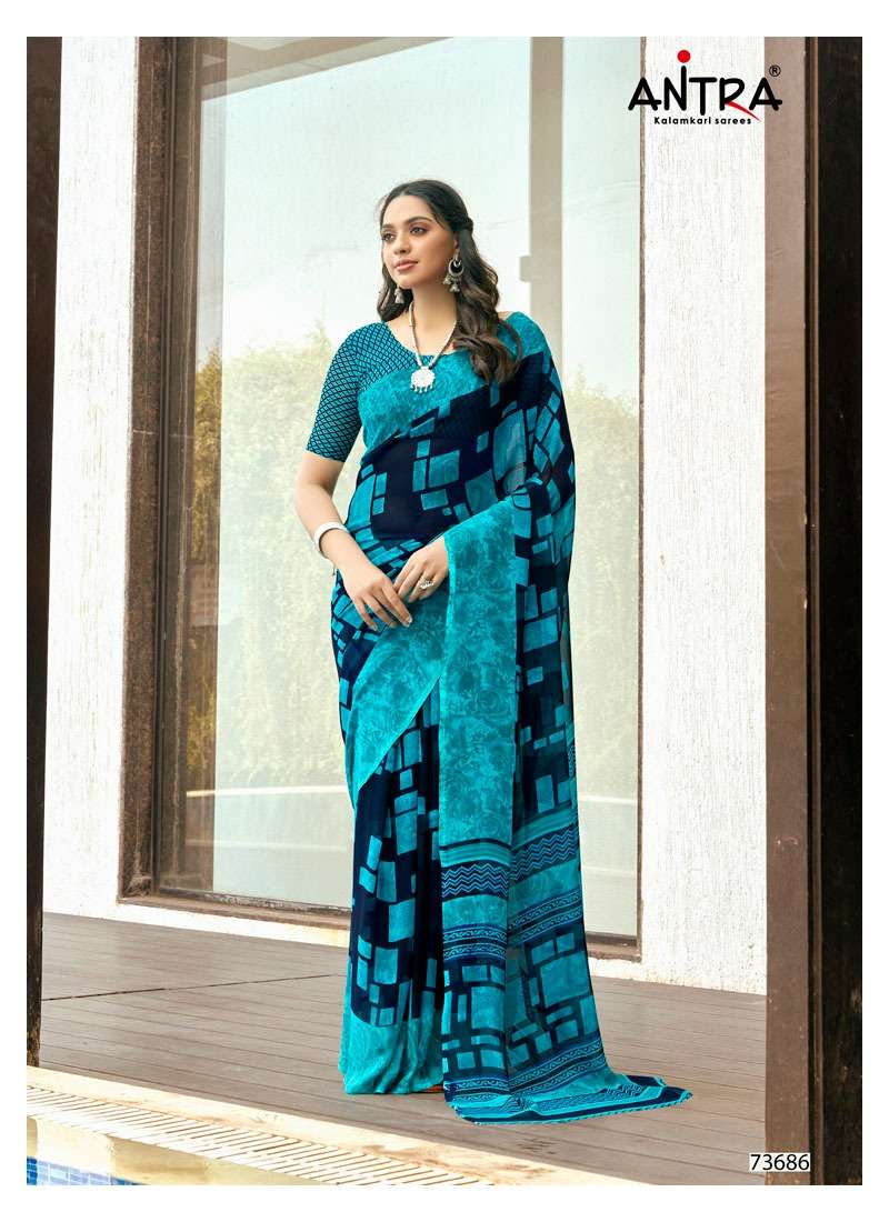 MATWALI VOL-2 BY ANTRA 73682 TO 73690 SERIES INDIAN TRADITIONAL WEAR COLLECTION BEAUTIFUL STYLISH FANCY COLORFUL PARTY WEAR & OCCASIONAL WEAR WEIGHTLESS SAREES AT WHOLESALE PRICE
