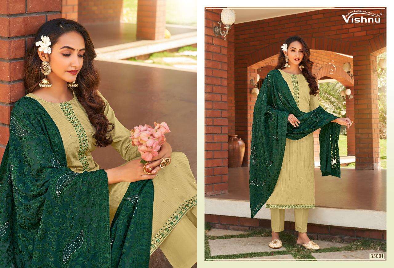 TANISHQ BY VISHNU IMPEX 35001 TO 35008 SERIES BEAUTIFUL SUITS COLORFUL STYLISH FANCY CASUAL WEAR & ETHNIC WEAR SPARKLE SILK LINING DRESSES AT WHOLESALE PRICE