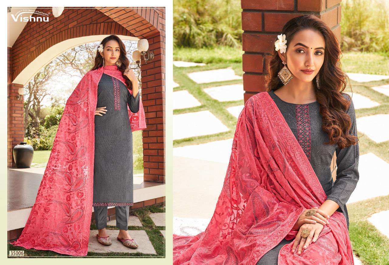 TANISHQ BY VISHNU IMPEX 35001 TO 35008 SERIES BEAUTIFUL SUITS COLORFUL STYLISH FANCY CASUAL WEAR & ETHNIC WEAR SPARKLE SILK LINING DRESSES AT WHOLESALE PRICE