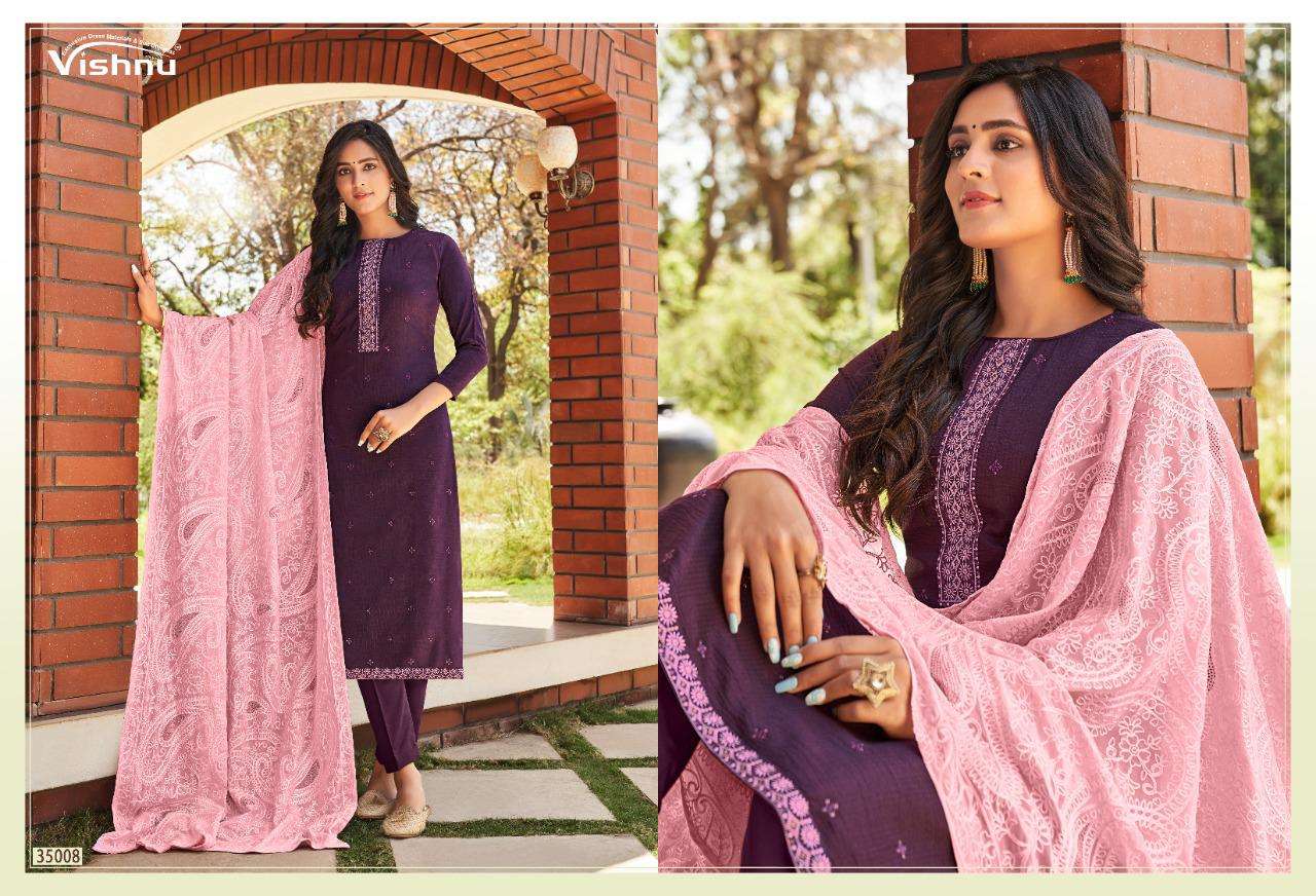 TANISHQ BY VISHNU IMPEX 35001 TO 35008 SERIES BEAUTIFUL SUITS COLORFUL STYLISH FANCY CASUAL WEAR & ETHNIC WEAR SPARKLE SILK LINING DRESSES AT WHOLESALE PRICE