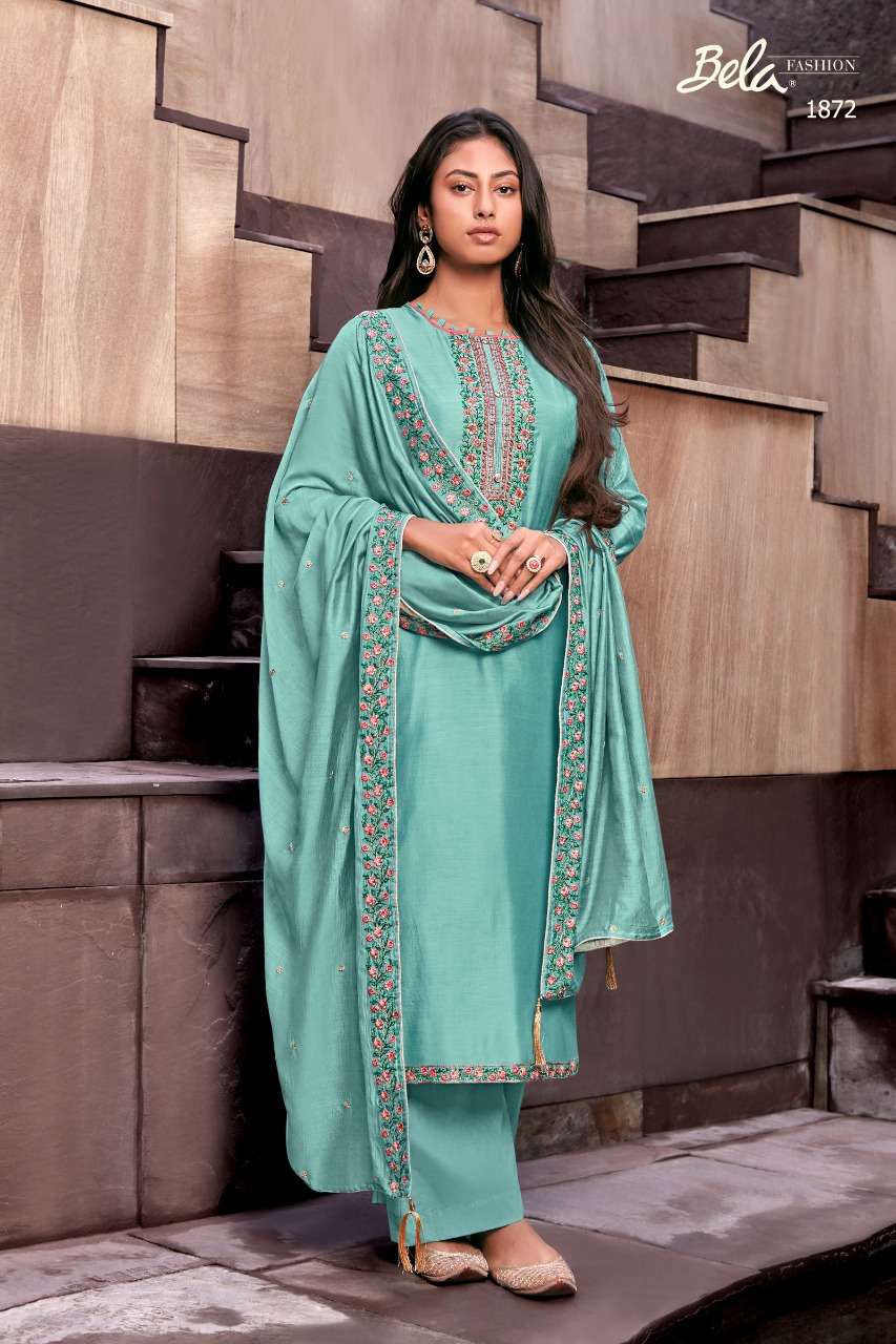 ZIBA BY BELA FASHION 1872 TO 1880 SERIES BEAUTIFUL STYLISH SUITS FANCY COLORFUL CASUAL WEAR & ETHNIC WEAR & READY TO WEAR COTTON SILK WITH HANDWORK DRESSES AT WHOLESALE PRICE