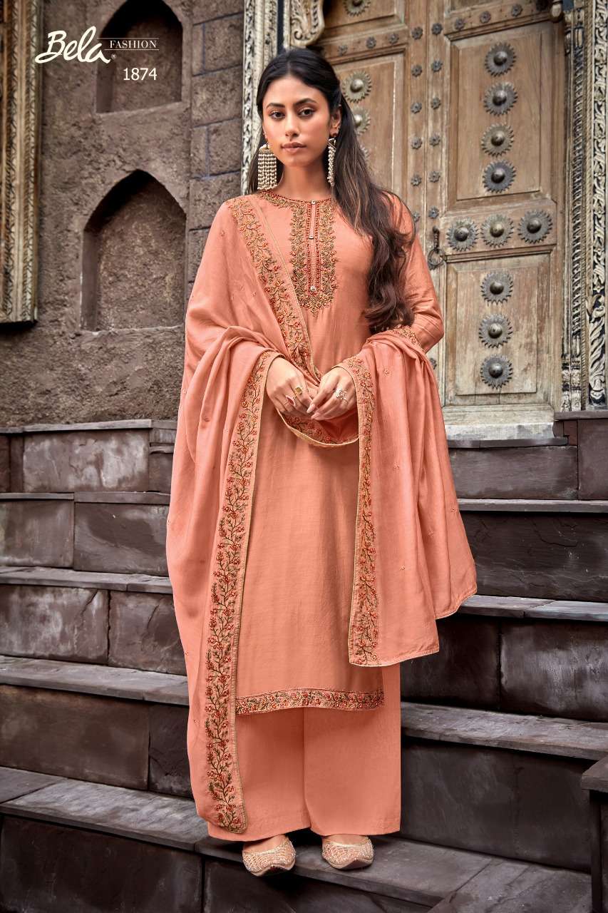 ZIBA BY BELA FASHION 1872 TO 1880 SERIES BEAUTIFUL STYLISH SUITS FANCY COLORFUL CASUAL WEAR & ETHNIC WEAR & READY TO WEAR COTTON SILK WITH HANDWORK DRESSES AT WHOLESALE PRICE