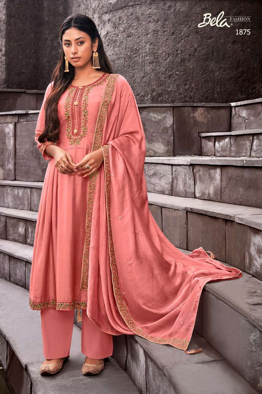ZIBA BY BELA FASHION 1872 TO 1880 SERIES BEAUTIFUL STYLISH SUITS FANCY COLORFUL CASUAL WEAR & ETHNIC WEAR & READY TO WEAR COTTON SILK WITH HANDWORK DRESSES AT WHOLESALE PRICE