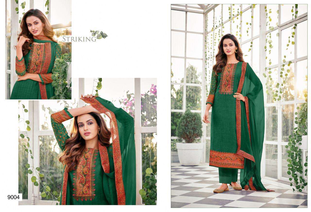 ZEHRA BY KAPIL TRENDZ 9000 TO 9006 SERIES BEAUTIFUL SUITS STYLISH FANCY COLORFUL PARTY WEAR & OCCASIONAL WEAR CHANDERI DIGITAL PRINT WITH WORK DRESSES AT WHOLESALE PRICE