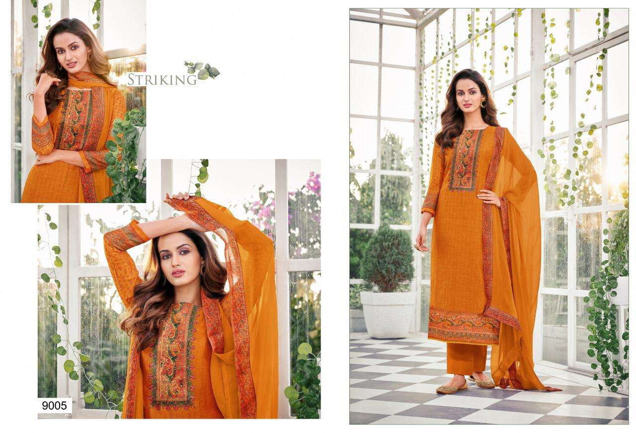 ZEHRA BY KAPIL TRENDZ 9000 TO 9006 SERIES BEAUTIFUL SUITS STYLISH FANCY COLORFUL PARTY WEAR & OCCASIONAL WEAR CHANDERI DIGITAL PRINT WITH WORK DRESSES AT WHOLESALE PRICE