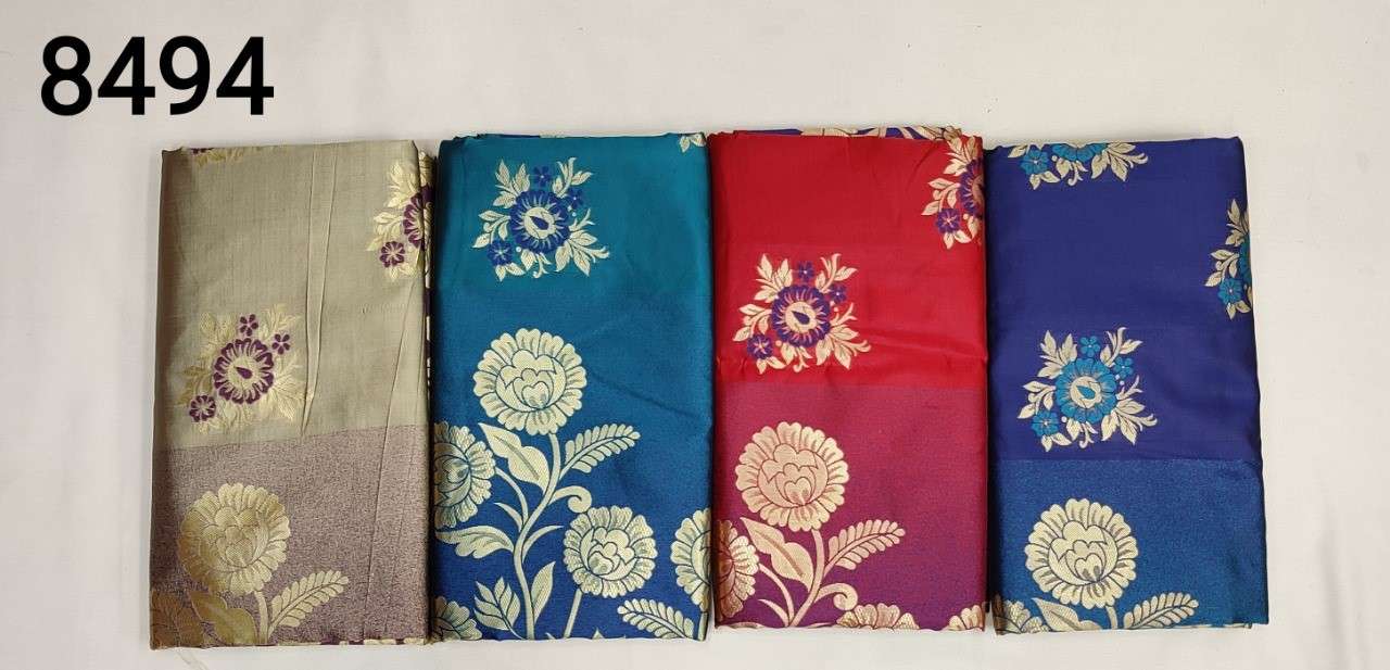 AADHYA-8494 BY SITKA 8494-A TO 8494-D SERIES INDIAN TRADITIONAL WEAR COLLECTION BEAUTIFUL STYLISH FANCY COLORFUL PARTY WEAR & OCCASIONAL WEAR HANDLOOM COTTON SILK SAREES AT WHOLESALE PRICE