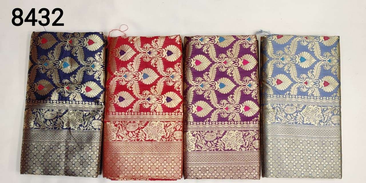 AADHYA-8432 BY SITKA 8432-A TO 8432-D SERIES INDIAN TRADITIONAL WEAR COLLECTION BEAUTIFUL STYLISH FANCY COLORFUL PARTY WEAR & OCCASIONAL WEAR HANDLOOM COTTON SILK SAREES AT WHOLESALE PRICE