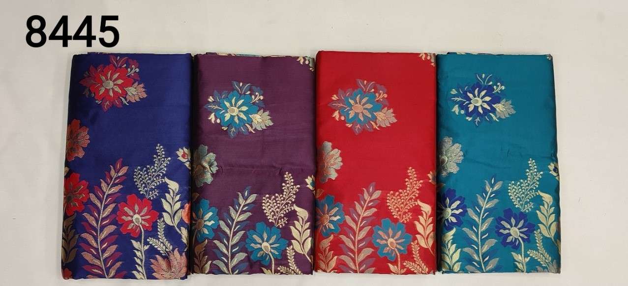 AADHYA-8445 BY SITKA 8445-A TO 8445-D SERIES INDIAN TRADITIONAL WEAR COLLECTION BEAUTIFUL STYLISH FANCY COLORFUL PARTY WEAR & OCCASIONAL WEAR HANDLOOM COTTON SILK SAREES AT WHOLESALE PRICE