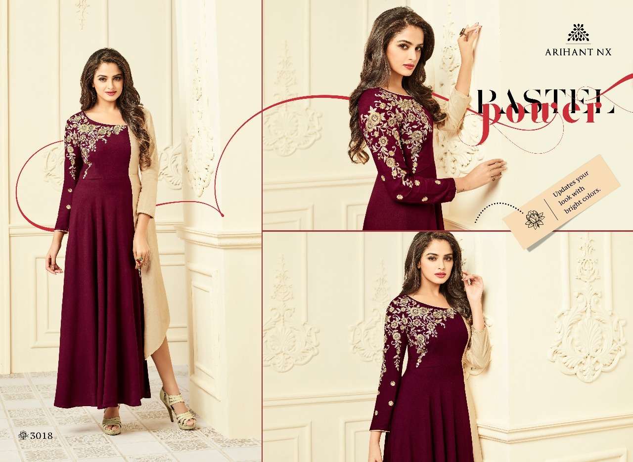 FLORAL VOL-2 NX BY ARIHANT NX BEAUTIFUL STYLISH FANCY COLORFUL CASUAL WEAR & ETHNIC WEAR RAYON EMBROIDERED GOWNS AT WHOLESALE PRICE