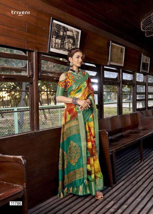 ROOP SUNDARI BY TRIVENI 11781 TO 11788 SERIES INDIAN TRADITIONAL WEAR COLLECTION BEAUTIFUL STYLISH FANCY COLORFUL PARTY WEAR & OCCASIONAL WEAR LINEN SAREES AT WHOLESALE PRICE