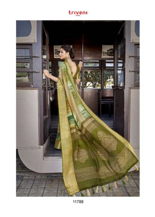 ROOP SUNDARI BY TRIVENI 11781 TO 11788 SERIES INDIAN TRADITIONAL WEAR COLLECTION BEAUTIFUL STYLISH FANCY COLORFUL PARTY WEAR & OCCASIONAL WEAR LINEN SAREES AT WHOLESALE PRICE