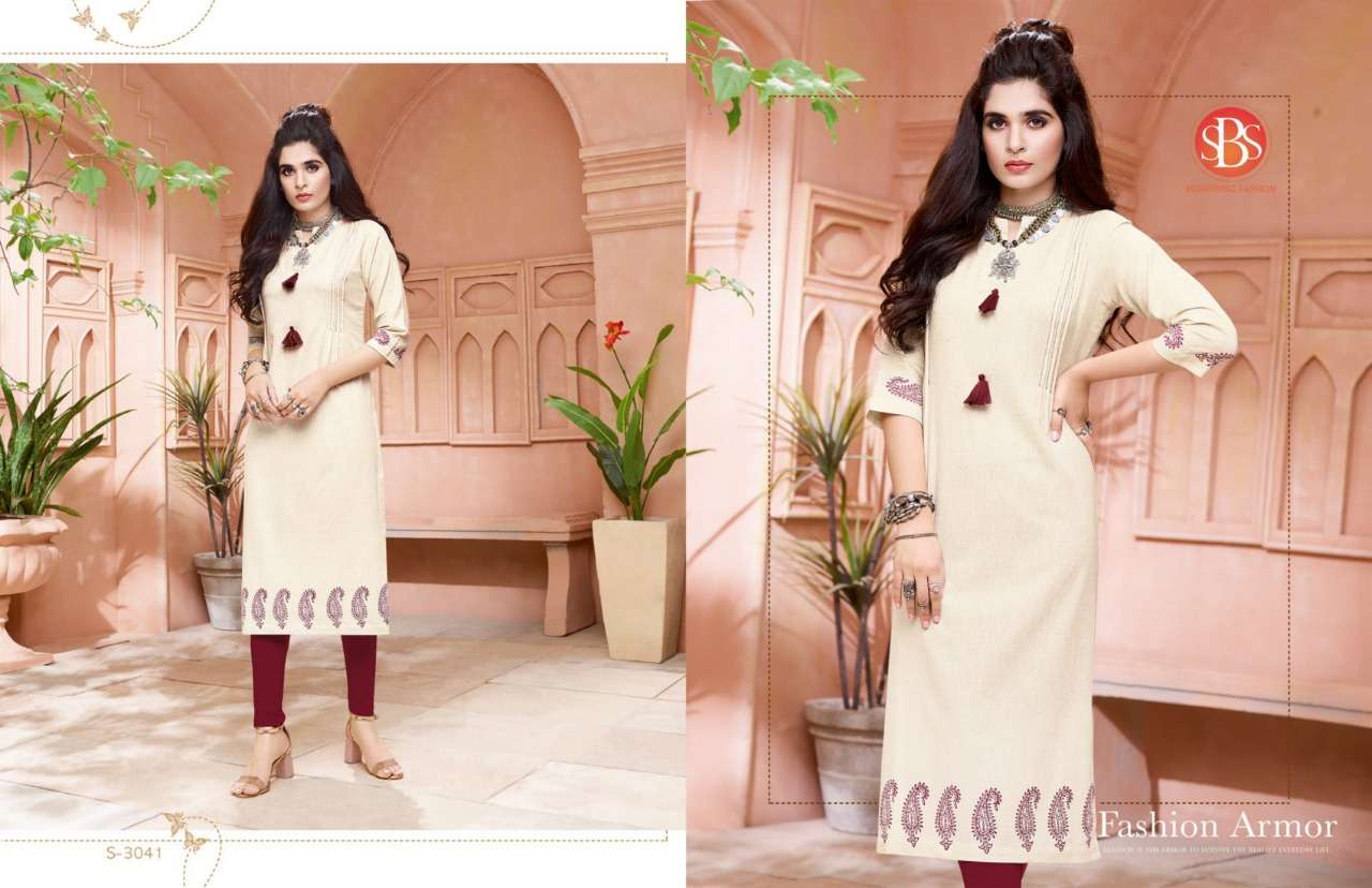 DELIGHT BY SBS 3040 TO 3043 SERIES BEAUTIFUL STYLISH FANCY COLORFUL CASUAL WEAR & ETHNIC WEAR & READY TO WEAR COTTON KURTIS AT WHOLESALE PRICE