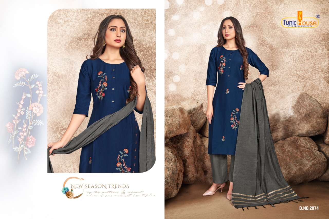 NIPPON NX BY NEHA FASHION 2072 TO 2075 SERIES BEAUTIFUL STYLISH SUITS FANCY COLORFUL CASUAL WEAR & ETHNIC WEAR & READY TO WEAR FANCY CHINON SILK WITH EMBROIDERED DRESSES AT WHOLESALE PRICE