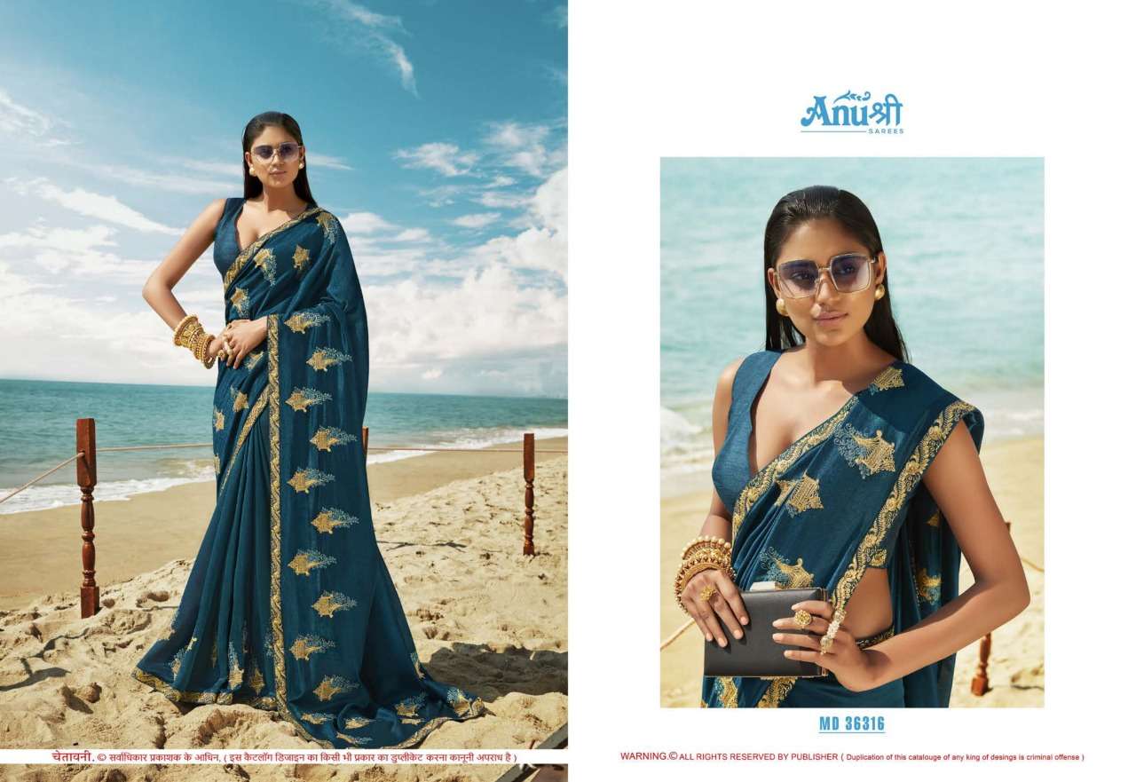 MADAMJI BY ANUSHREE 33611 TO 36322 SERIES INDIAN TRADITIONAL WEAR COLLECTION BEAUTIFUL STYLISH FANCY COLORFUL PARTY WEAR & OCCASIONAL WEAR CHINNON GEORGETTE SAREES AT WHOLESALE PRICE