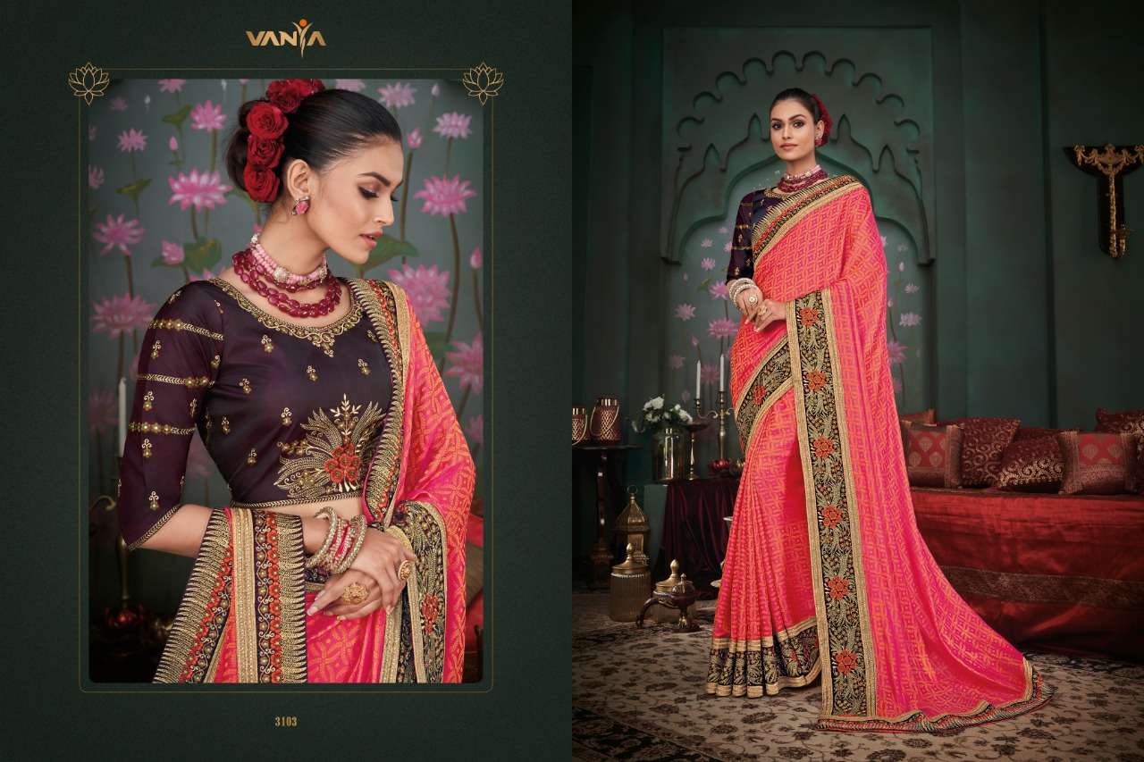 VANYA VOL-21 BY VANYA 3101 TO 3118 SERIES INDIAN TRADITIONAL WEAR COLLECTION BEAUTIFUL STYLISH FANCY COLORFUL PARTY WEAR & OCCASIONAL WEAR SILK SAREES AT WHOLESALE PRICE