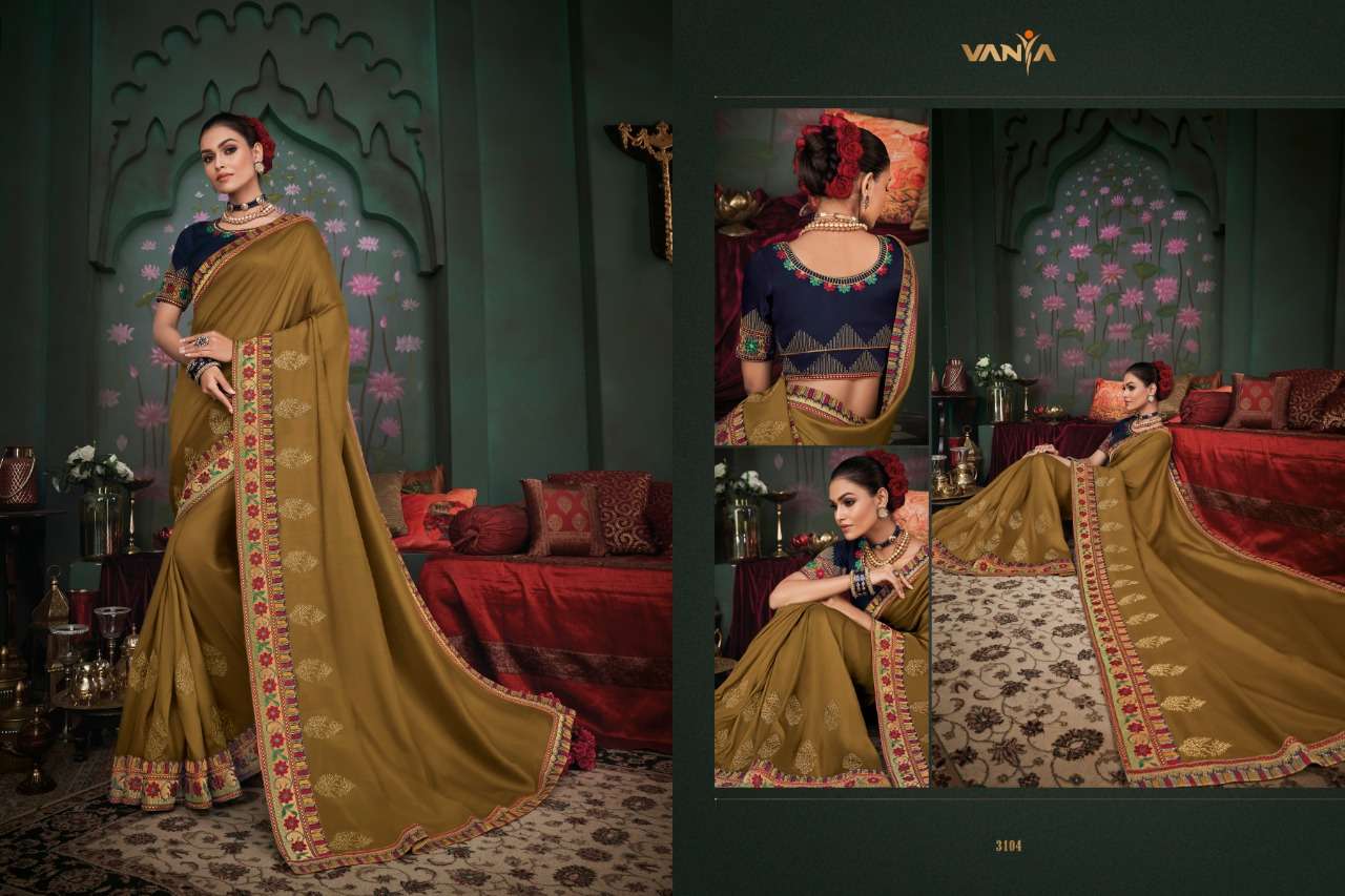 VANYA VOL-21 BY VANYA 3101 TO 3118 SERIES INDIAN TRADITIONAL WEAR COLLECTION BEAUTIFUL STYLISH FANCY COLORFUL PARTY WEAR & OCCASIONAL WEAR SILK SAREES AT WHOLESALE PRICE