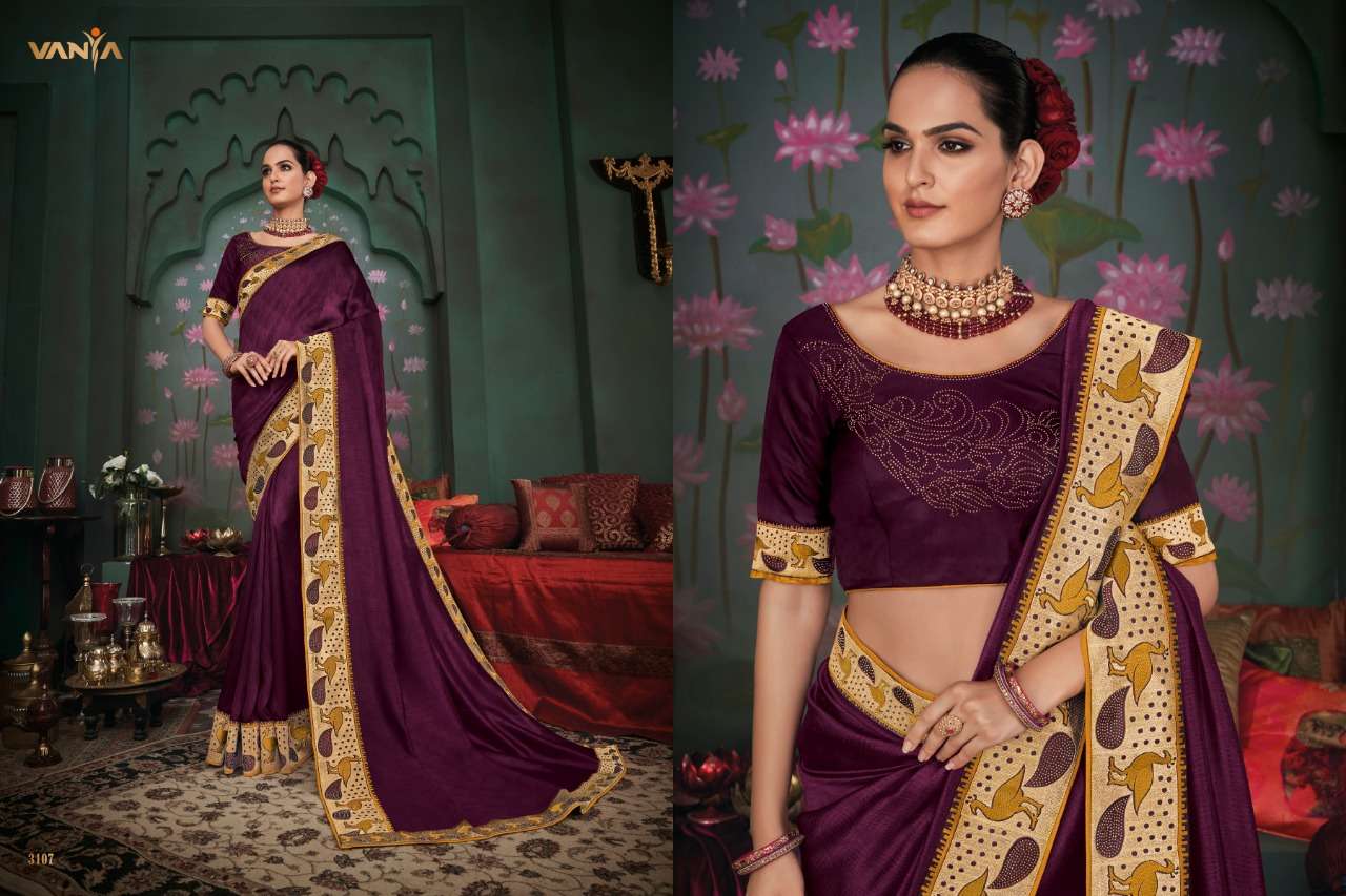 VANYA VOL-21 BY VANYA 3101 TO 3118 SERIES INDIAN TRADITIONAL WEAR COLLECTION BEAUTIFUL STYLISH FANCY COLORFUL PARTY WEAR & OCCASIONAL WEAR SILK SAREES AT WHOLESALE PRICE