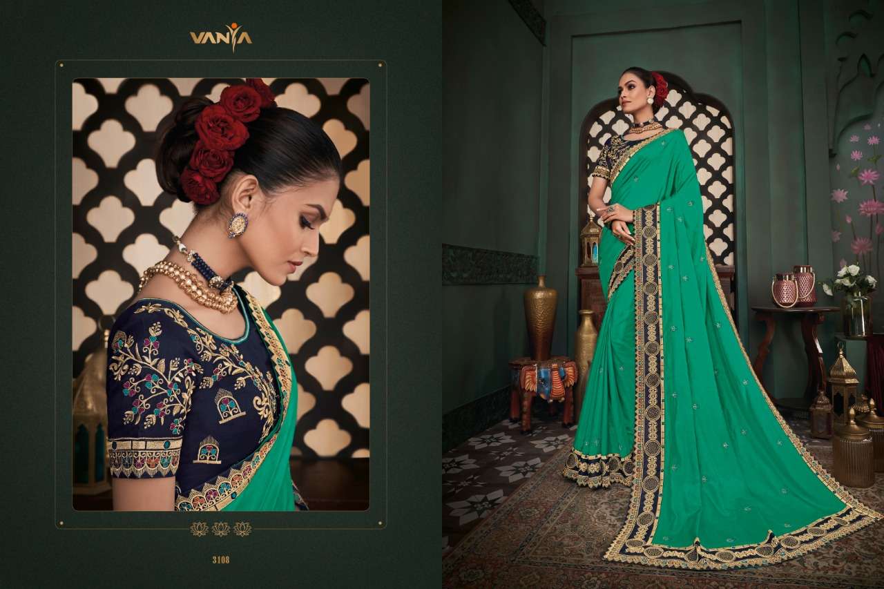 VANYA VOL-21 BY VANYA 3101 TO 3118 SERIES INDIAN TRADITIONAL WEAR COLLECTION BEAUTIFUL STYLISH FANCY COLORFUL PARTY WEAR & OCCASIONAL WEAR SILK SAREES AT WHOLESALE PRICE
