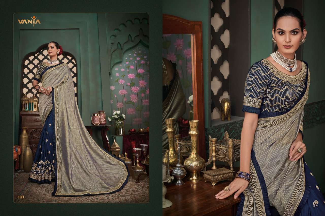 VANYA VOL-21 BY VANYA 3101 TO 3118 SERIES INDIAN TRADITIONAL WEAR COLLECTION BEAUTIFUL STYLISH FANCY COLORFUL PARTY WEAR & OCCASIONAL WEAR SILK SAREES AT WHOLESALE PRICE
