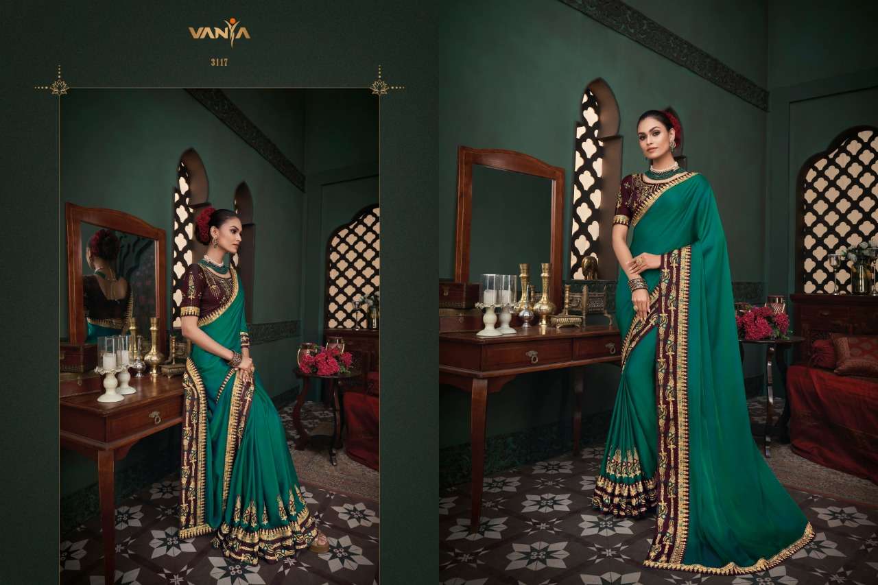 VANYA VOL-21 BY VANYA 3101 TO 3118 SERIES INDIAN TRADITIONAL WEAR COLLECTION BEAUTIFUL STYLISH FANCY COLORFUL PARTY WEAR & OCCASIONAL WEAR SILK SAREES AT WHOLESALE PRICE