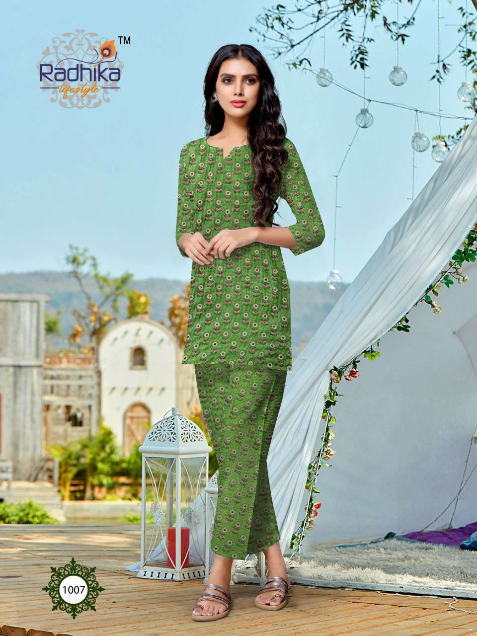 NIGHTY QUEEN VOL-1 BY RADHIKA FASHION 1001 TO 1008 SERIES BEAUTIFUL STYLISH FANCY COLORFUL CASUAL WEAR & NIGHT WEAR PURE COTTON TOPS AND BOTTOM AT WHOLESALE PRICE