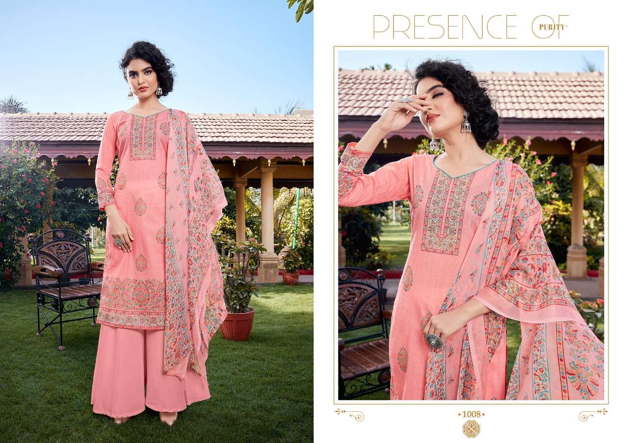 SIMRAN BY KESARIYA 1001 TO 1008 SERIES BEAUTIFUL SUITS COLORFUL STYLISH FANCY CASUAL WEAR & ETHNIC WEAR PURE CAMBRIC DIGITAL PRINT WITH DIAMOND WORK DRESSES AT WHOLESALE PRICE
