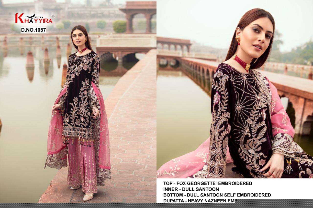 ZEBTAN BY KHAYYIRA 1086 TO 1089 SERIES BEAUTIFUL PAKISTANI SUITS STYLISH COLORFUL FANCY CASUAL WEAR & ETHNIC WEAR FAUX GEORGETTE EMBROIDERED DRESSES AT WHOLESALE PRICE