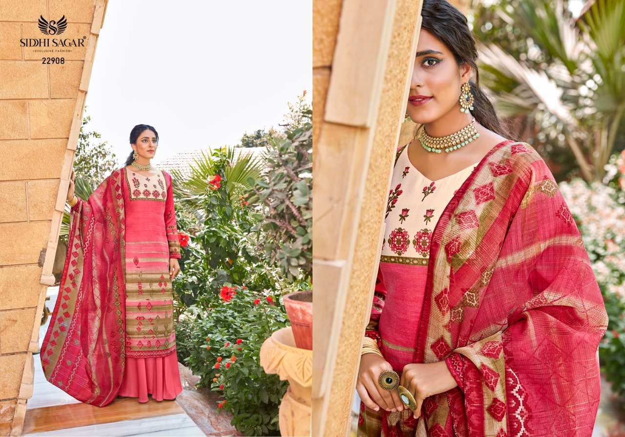 RAS MALAI BY SIDDHI SAGAR 22901 TO 22908 SERIES BEAUTIFUL STYLISH SHARARA SUITS FANCY COLORFUL CASUAL WEAR & ETHNIC WEAR & READY TO WEAR JAM DIGITAL PRINTED DRESSES AT WHOLESALE PRICE