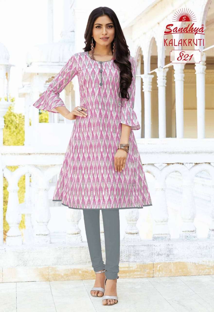 KALAKRUTI VOL-23 BY SANDHYA 821 TO 840 SERIES DESIGNER STYLISH FANCY COLORFUL BEAUTIFUL PARTY WEAR & ETHNIC WEAR COLLECTION PURE COTTON KURTIS AT WHOLESALE PRICE