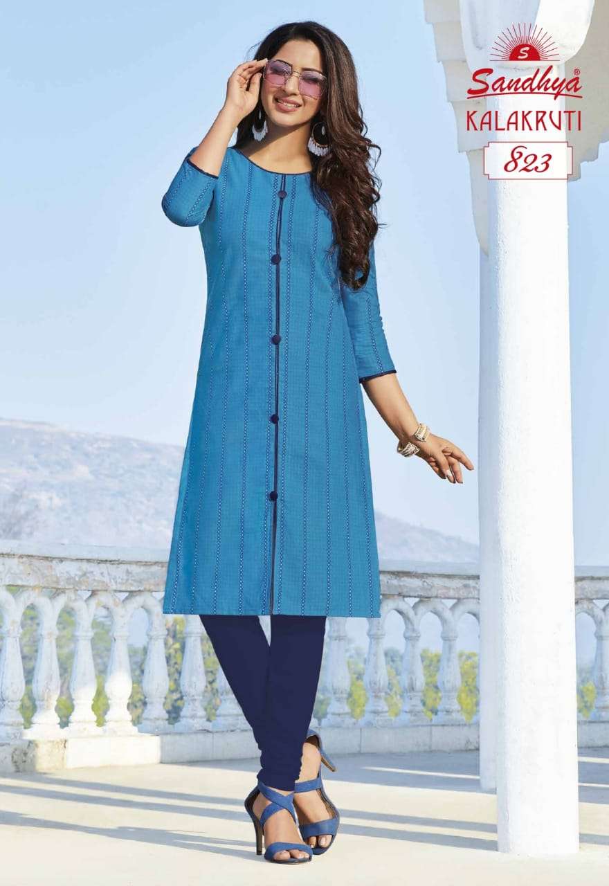 KALAKRUTI VOL-23 BY SANDHYA 821 TO 840 SERIES DESIGNER STYLISH FANCY COLORFUL BEAUTIFUL PARTY WEAR & ETHNIC WEAR COLLECTION PURE COTTON KURTIS AT WHOLESALE PRICE