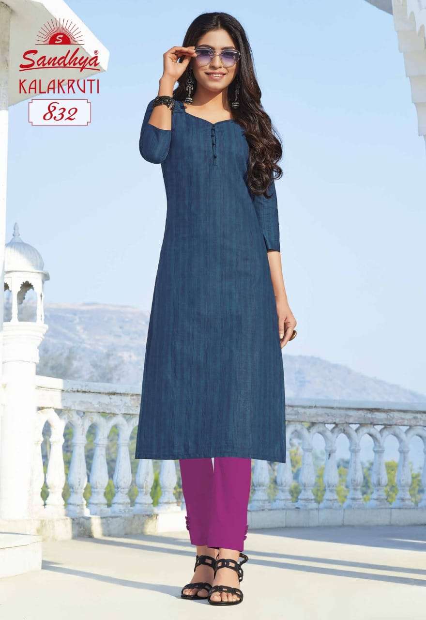 KALAKRUTI VOL-23 BY SANDHYA 821 TO 840 SERIES DESIGNER STYLISH FANCY COLORFUL BEAUTIFUL PARTY WEAR & ETHNIC WEAR COLLECTION PURE COTTON KURTIS AT WHOLESALE PRICE