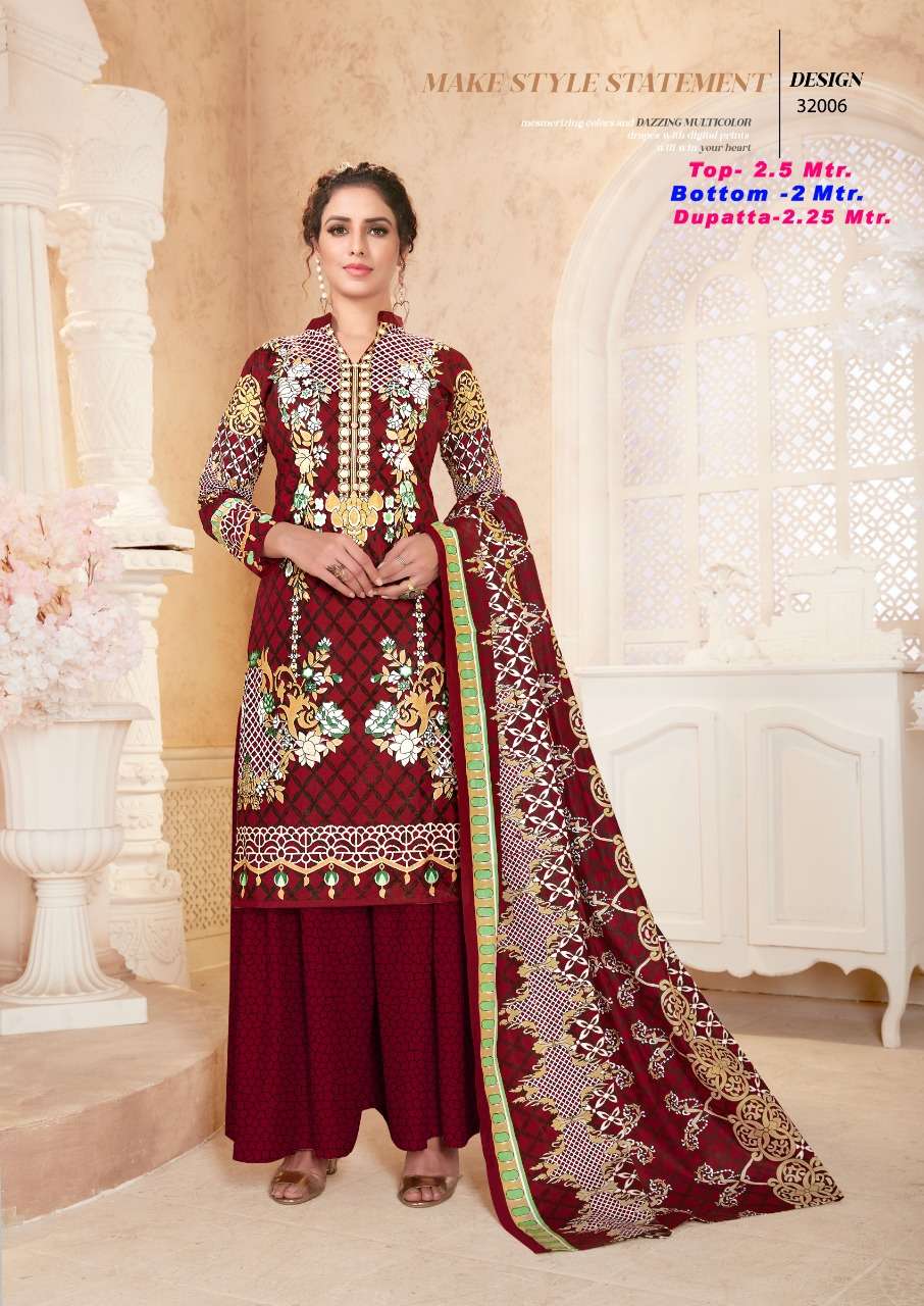 RAZIA SULTAN VOL-32 BY APANA COTTON 32001 TO 32010 SERIES BEAUTIFUL SUITS STYLISH FANCY COLORFUL CASUAL WEAR & ETHNIC WEAR COTTON PRINTED DRESSES AT WHOLESALE PRICE
